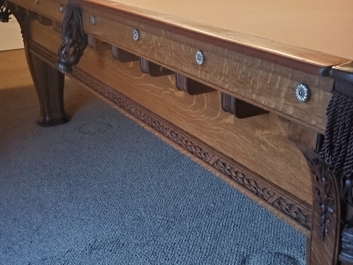 Brunswick 1915 Custom 9' Antique Pool Table